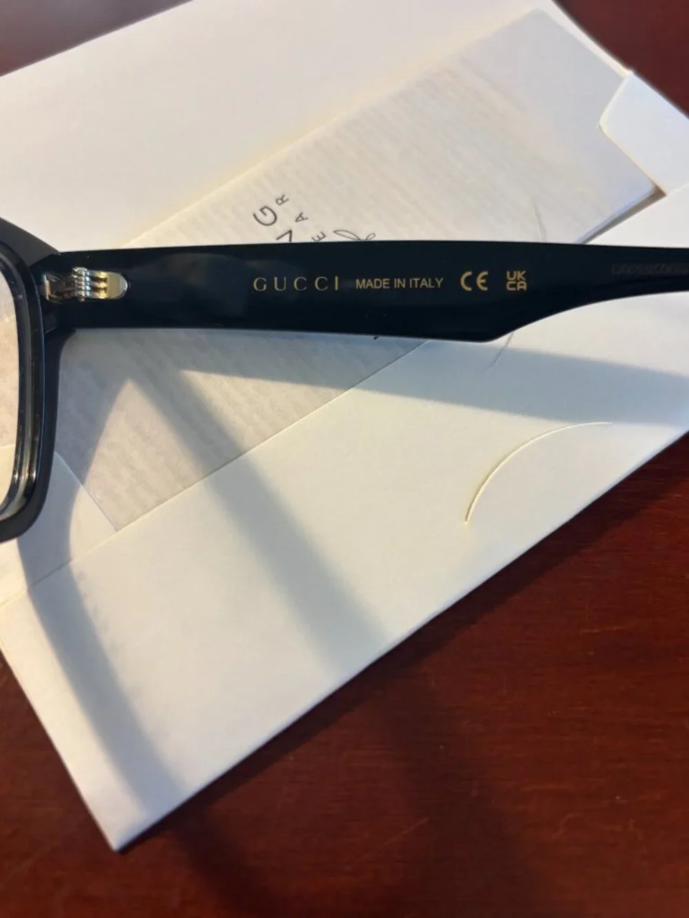Gucci GG1476OK 001 Black Eyeglasses Frames 55mm Square Optical Display New